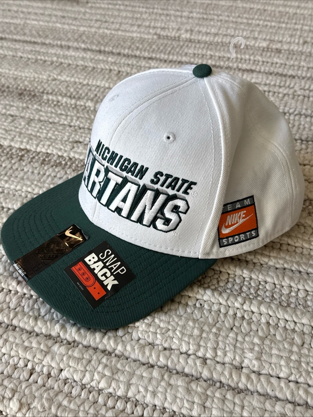 NEW Michigan State Spartans Hat Nike Team Snapback Adjustable Spellout GUC MSU